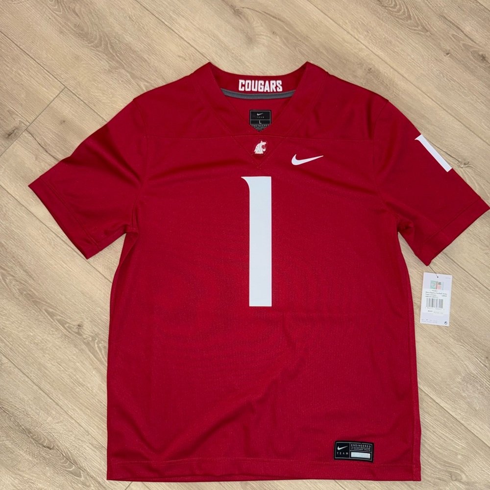 Nike Washington State Cougars team jersey men’s size large NWT $130 MSRP